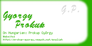 gyorgy prokup business card